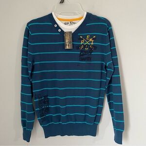 Epic Threads Men’s Crew Neck Long Sleeve Striped Knit Top size M
